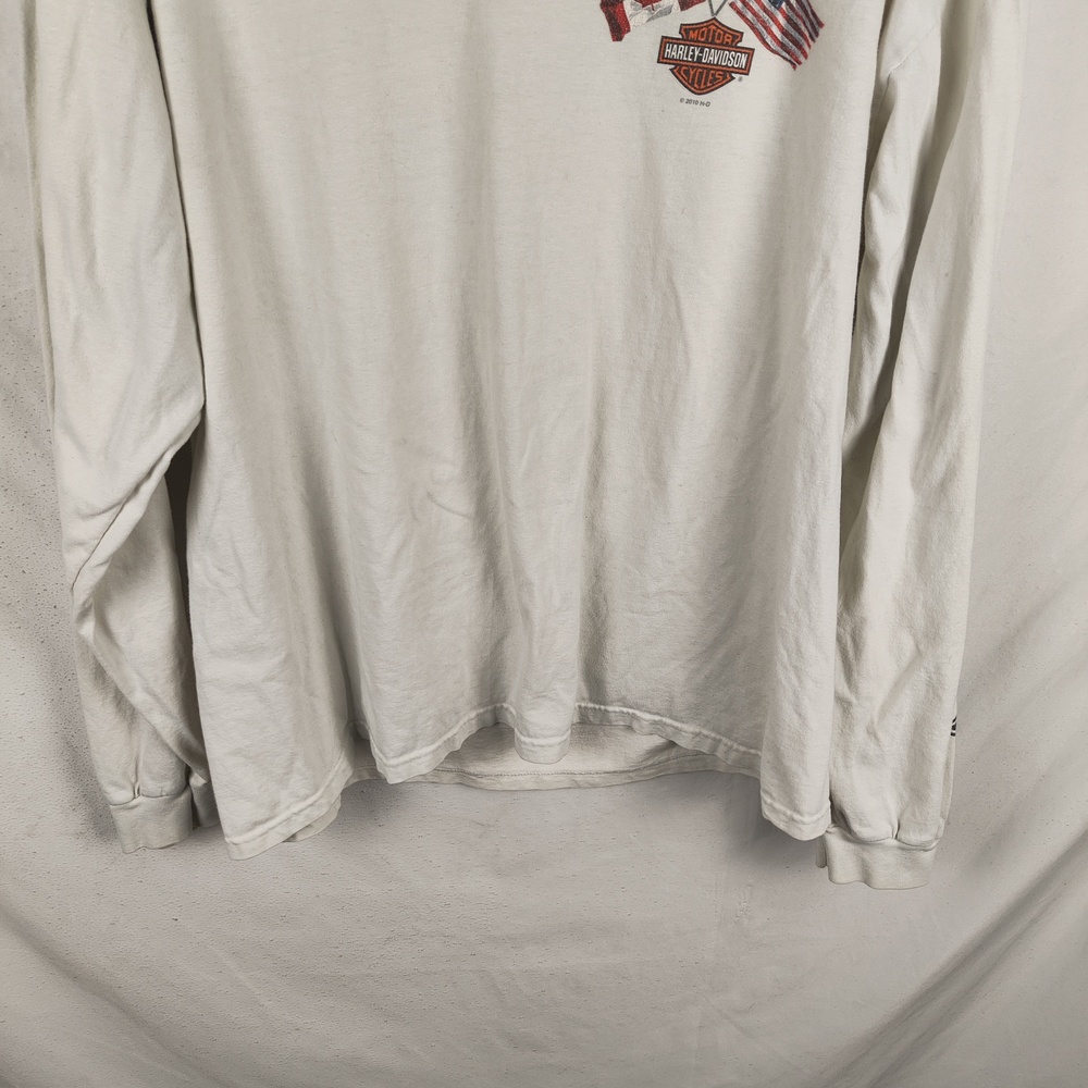 Harley-Davidson Shirt Mens Large White Long Sleeve Chilkoot Pass Skagway Alaska - Picture 3 of 13